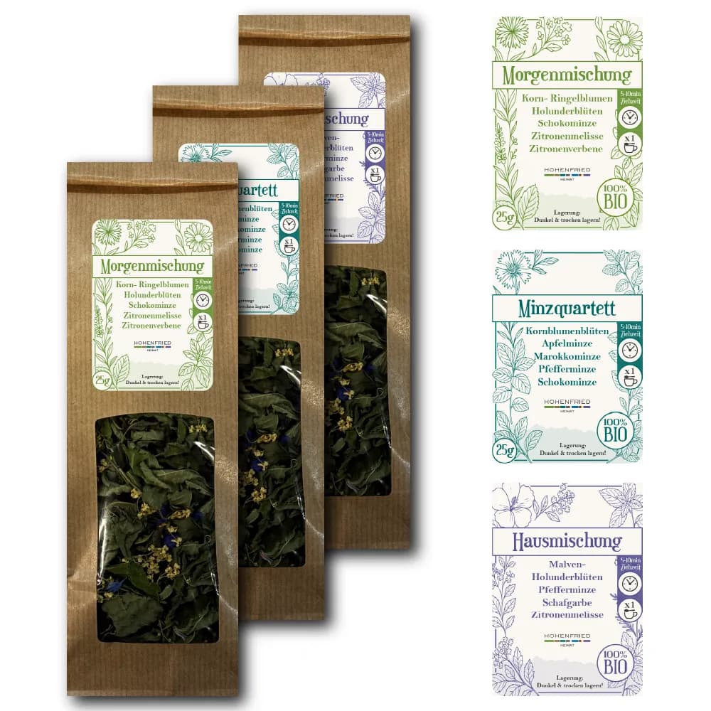 Hohenfried Tee-Etiketten Packaging