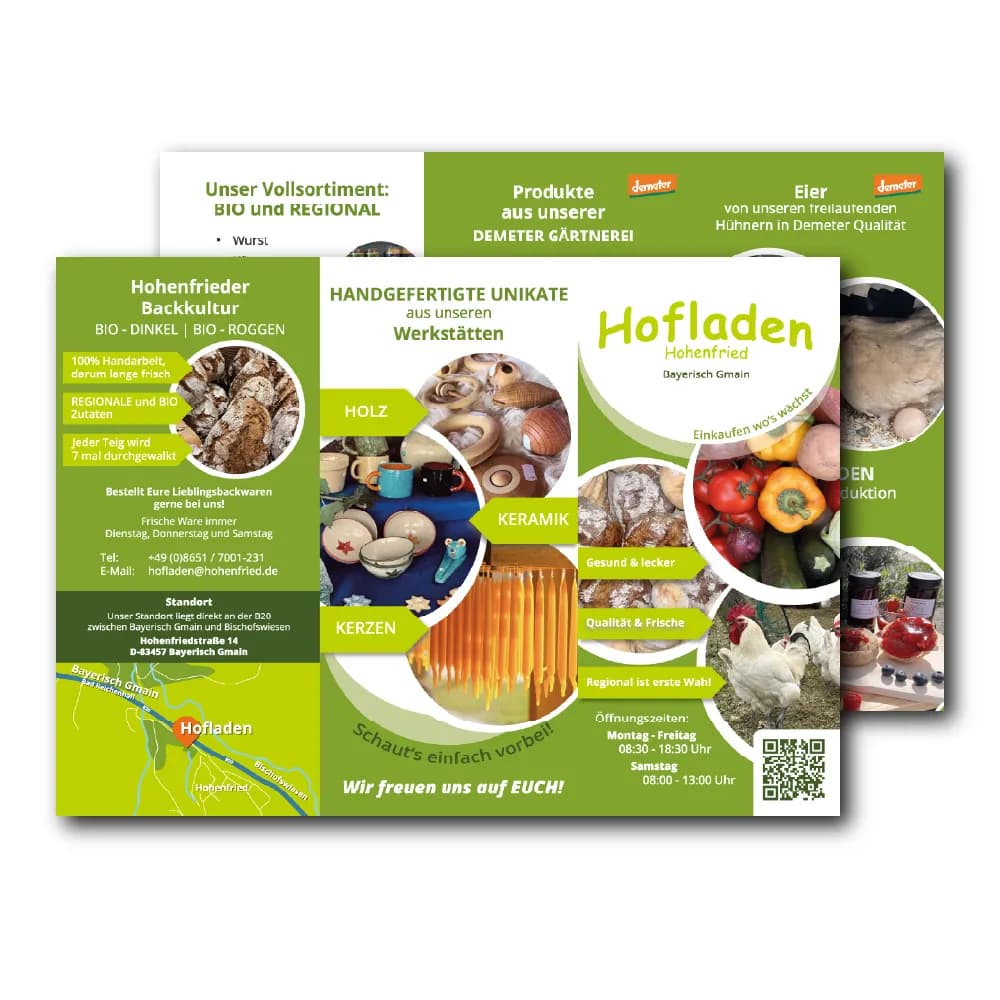 Hohenfried Hofladen Broschüre