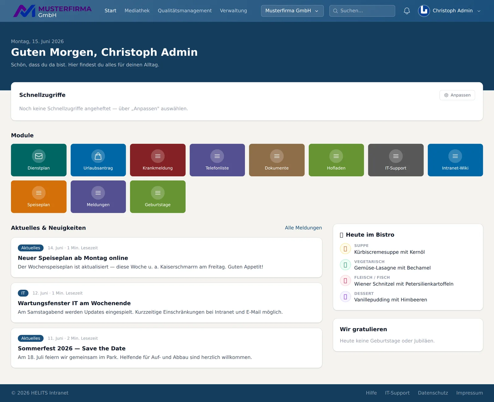 Mitarbeiter-Dashboard